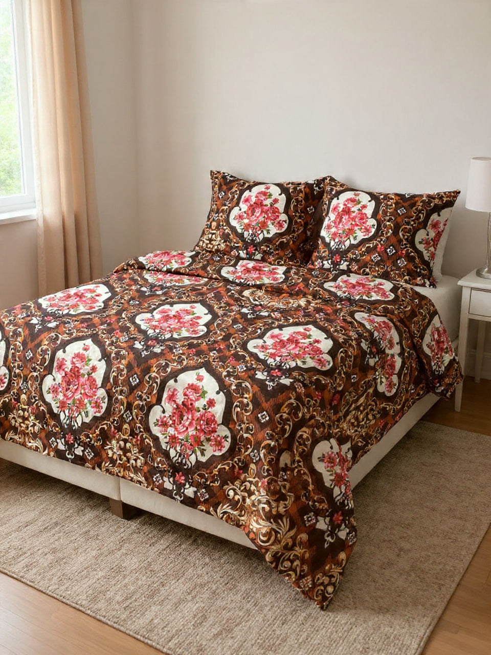 Classic Premium Bedsheet – Soft Cotton, Elegant Finish for Home Décor