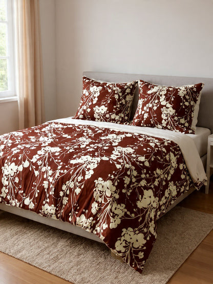 Chocolate Brown Bedsheet – Premium Solid Color Double Bed Sheet