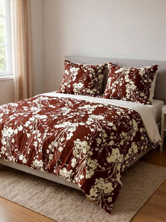 Chocolate Brown Bedsheet – Premium Solid Color Double Bed Sheet