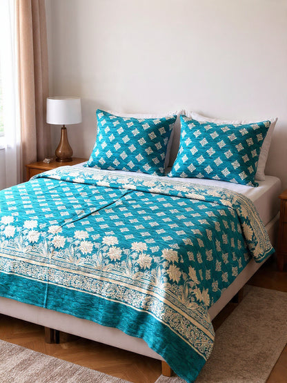 Royal Blue Bedsheet – Premium Fabric, Deep Rich Tone