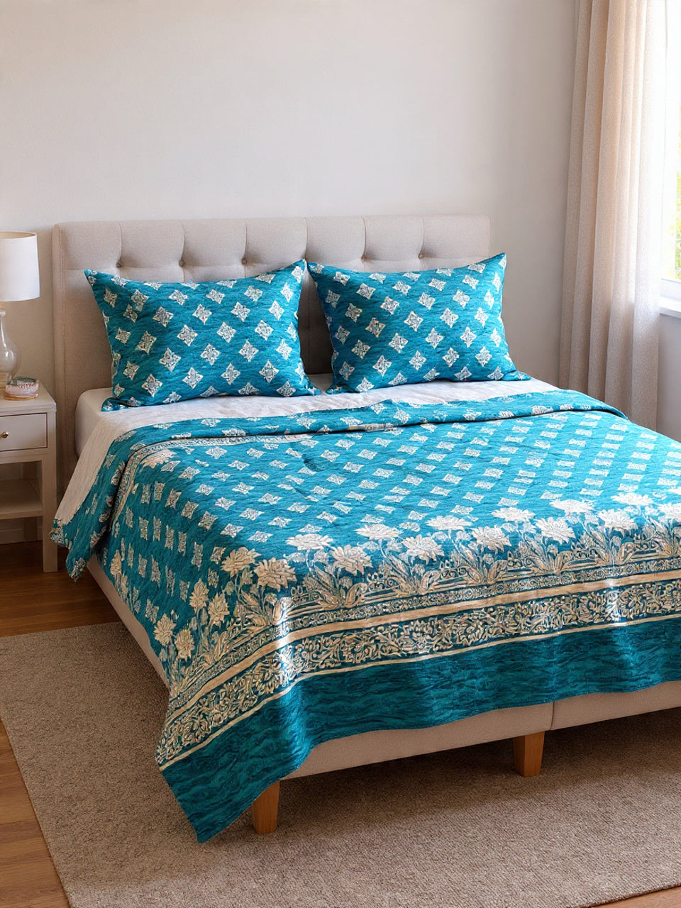 Royal Blue Bedsheet – Premium Fabric, Deep Rich Tone