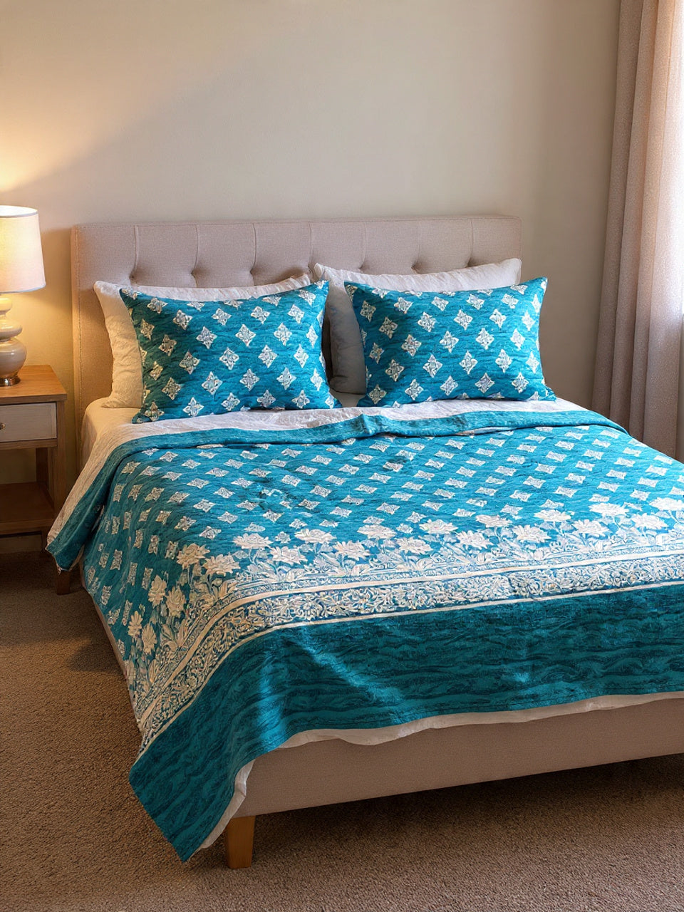 Royal Blue Bedsheet – Premium Fabric, Deep Rich Tone