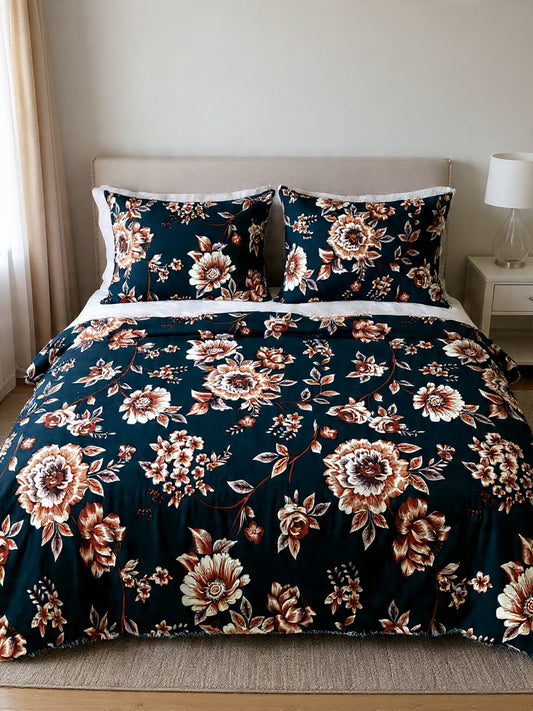 Dark Green Cotton Bedsheet – Premium Solid Color Double Bed Sheet