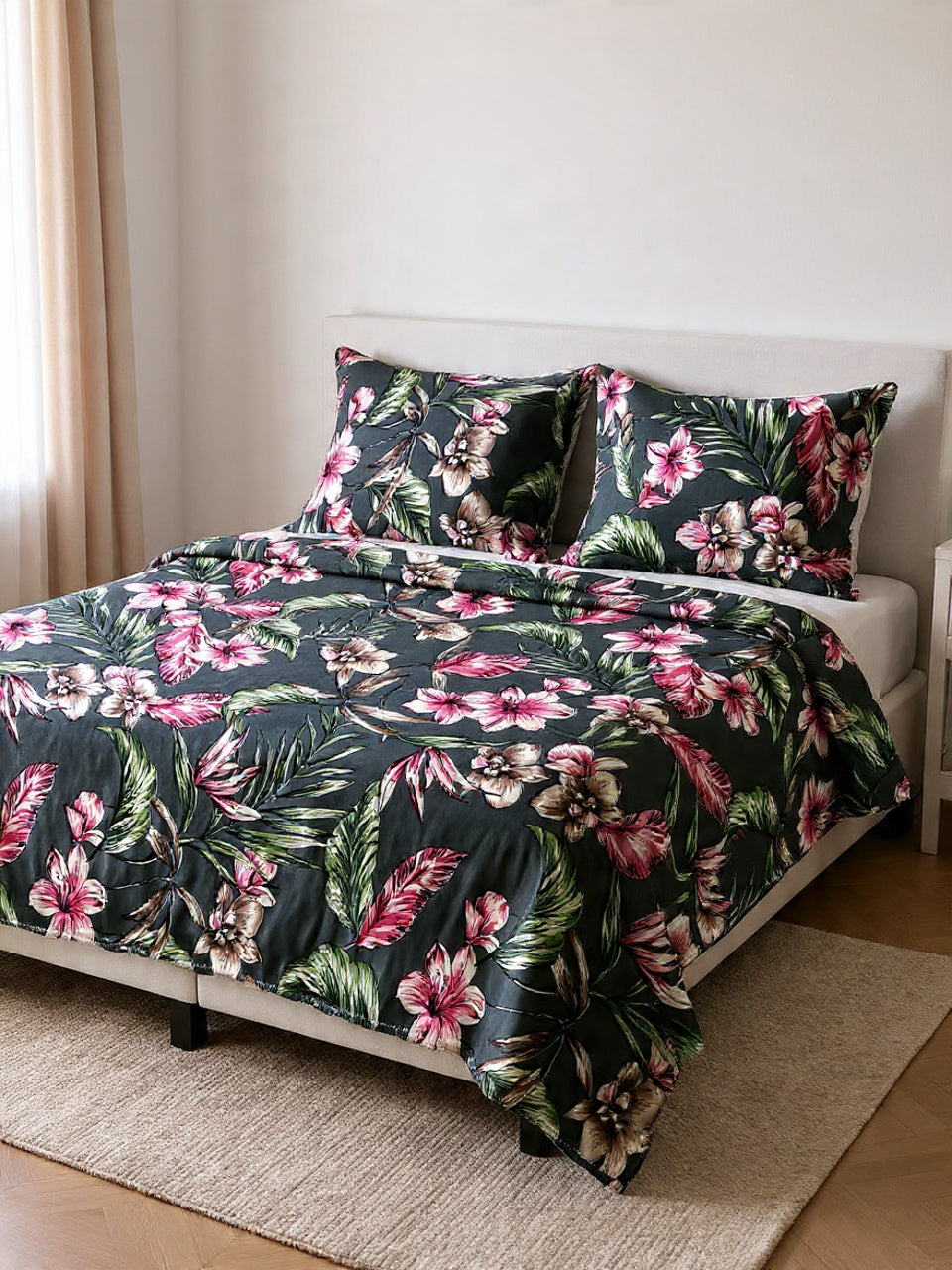 Premium Grey Bedsheet – Minimalist Look, Soft Touch Fabric