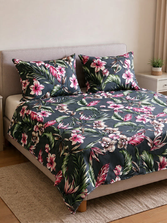 Premium Grey Bedsheet – Minimalist Look, Soft Touch Fabric