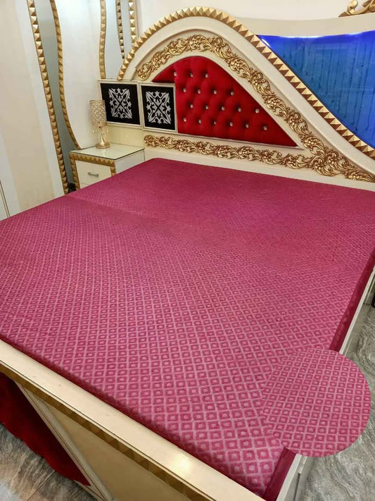 Premium Waterproof Palachi Mattress Protector | King Size 72×78 | Elastic Fitted Mattress Cover *MEHROON*