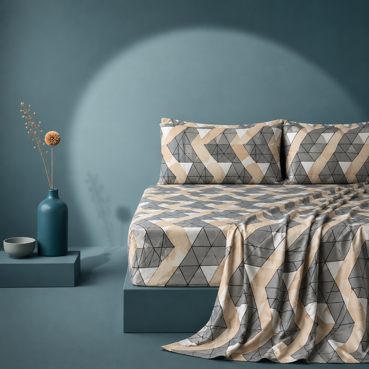 Urban Mosaic cotton bedsheet