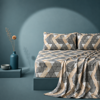 Urban Mosaic cotton bedsheet
